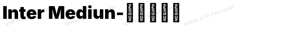 Inter Mediun字体转换